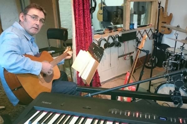 Tom O'Gorman in the studio